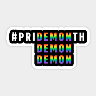 Pride Month PriDEMONth LGBT Support Sticker